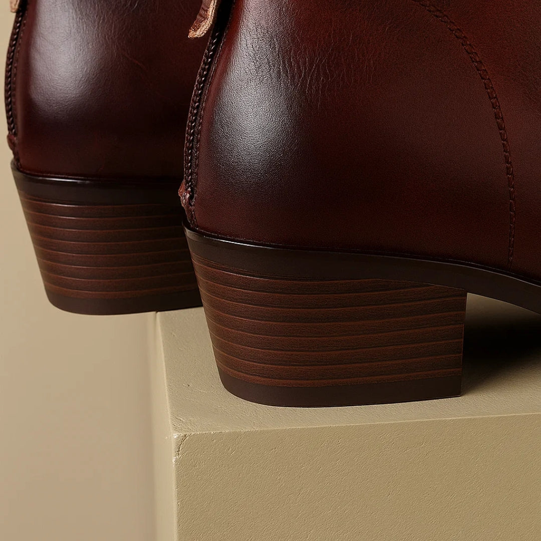 Christina™ | Luxuriöse Stiefeletten mit niedrigem Absatz