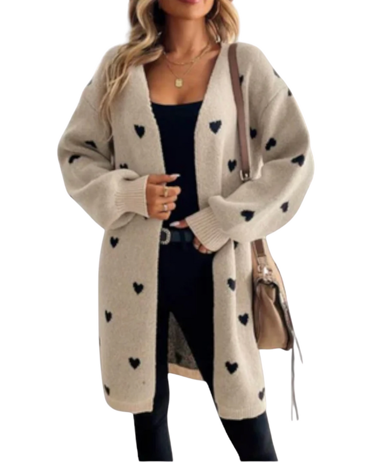 Julia | Cardigan mit Herzmuster
