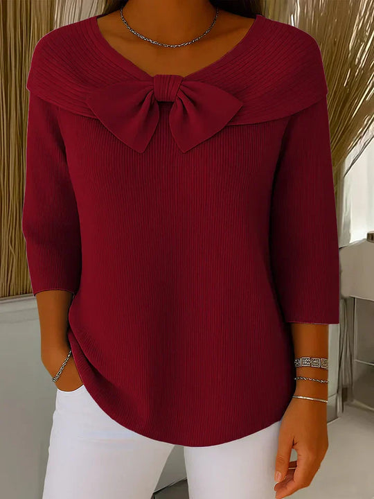 Lirya™ | Elegantes gestricktes Top mit Schleife