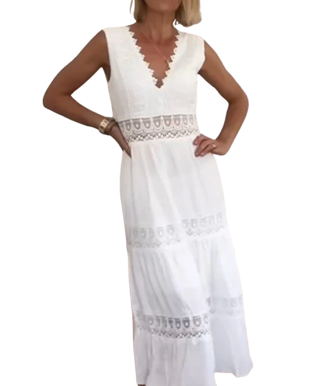 Kim | Spitzenkleid mit V-Ausschnitt