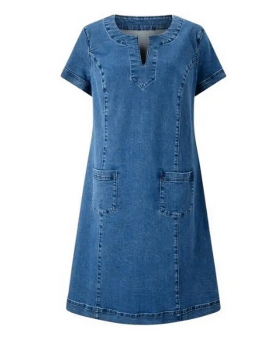 Anya | Weiches Denimkleid