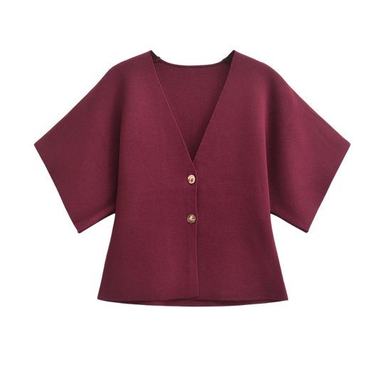 Jade | Minimalistische, elegante Bluse mit Knopfleiste