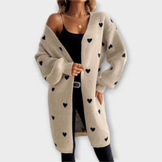 Julia | Cardigan mit Herzmuster
