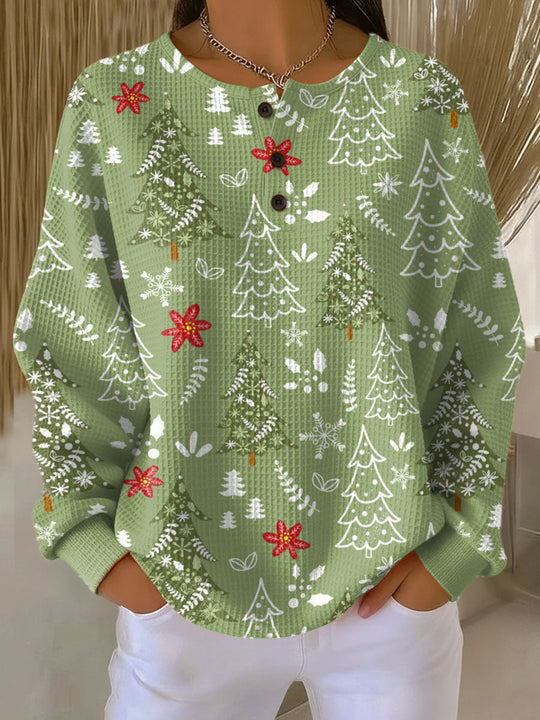 Ingrid™ | Pullover mit Weihnachtsbaum-Motiv