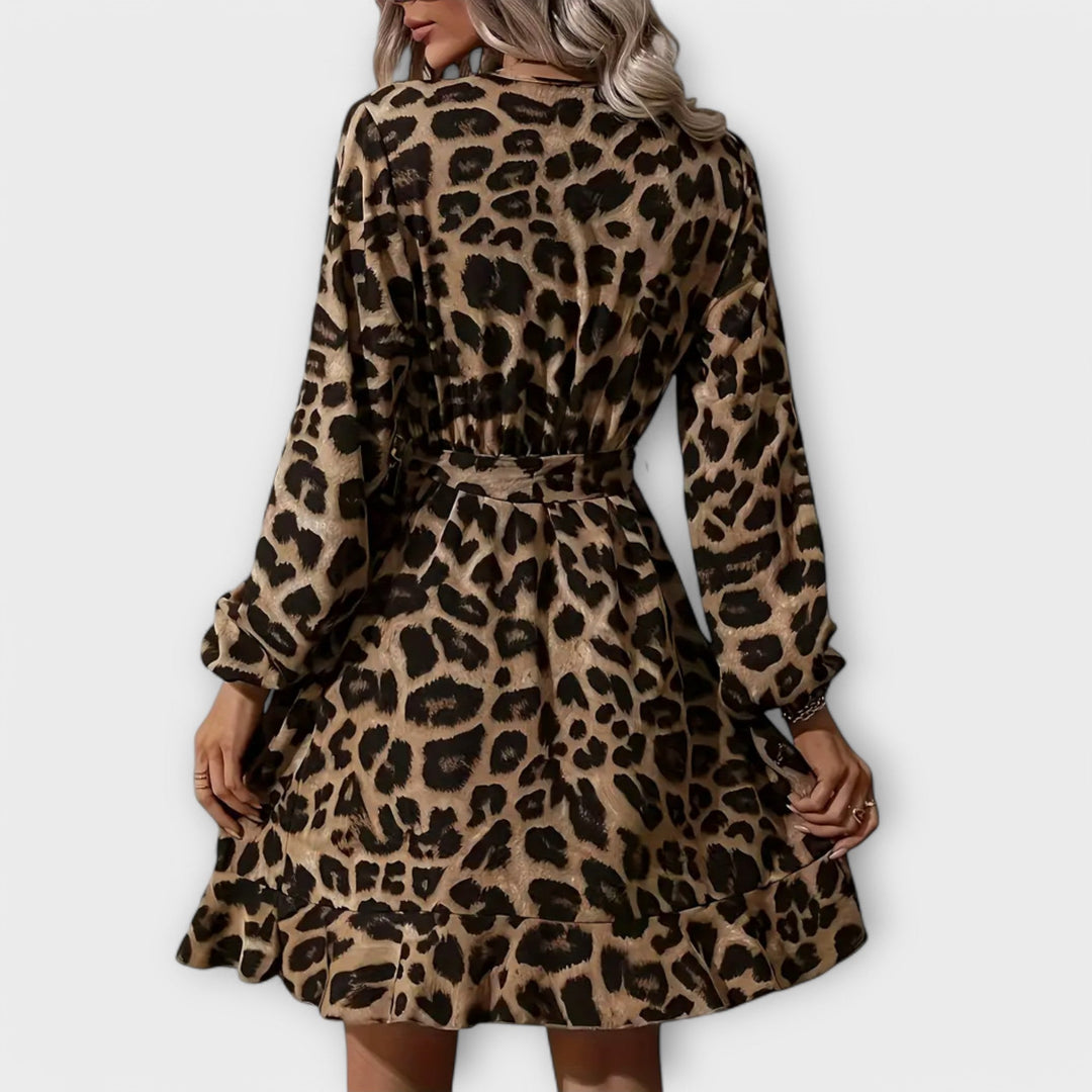 Natasha | Schickes Kleid mit Leopardenmuster