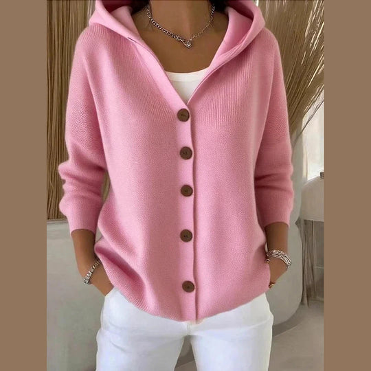 Felicia | Trendige Strickjacke mit Kapuze