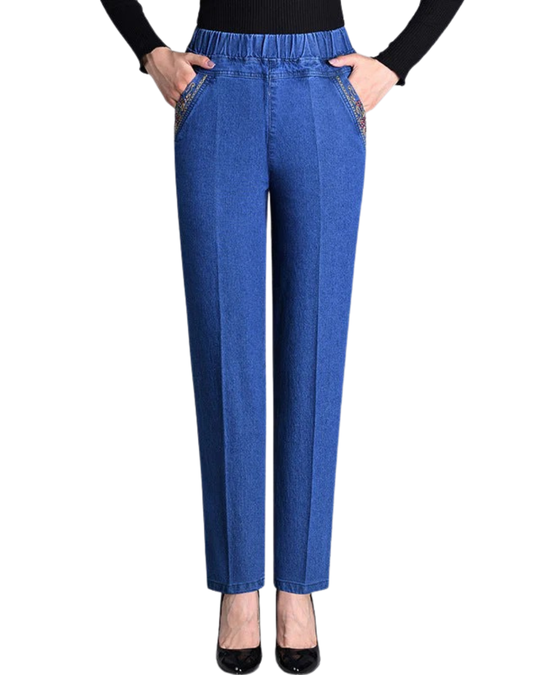 nana | Damenjeans mit Seitentaschen und elastischem Bund