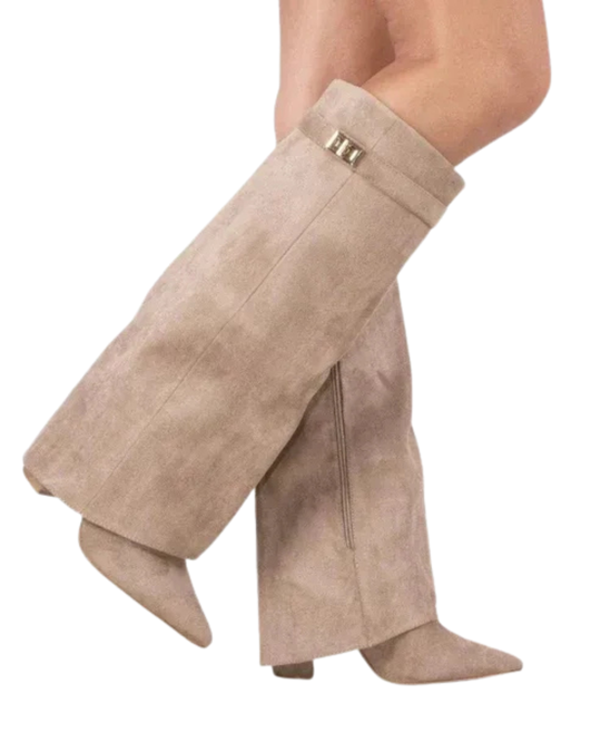 Zohra | Hohe Stiefel mit Umschlag