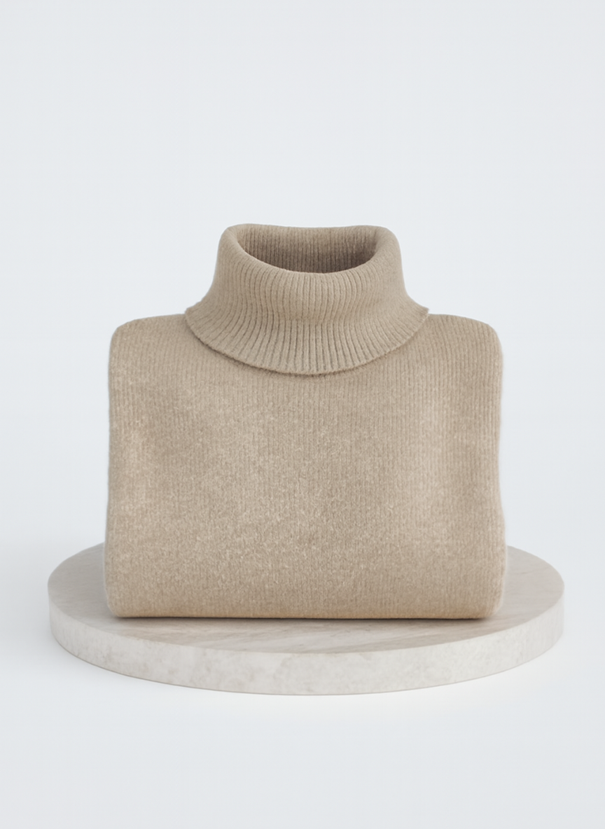 LIV | ELEGANTER LANGER ROLLKRAGENPULLOVER