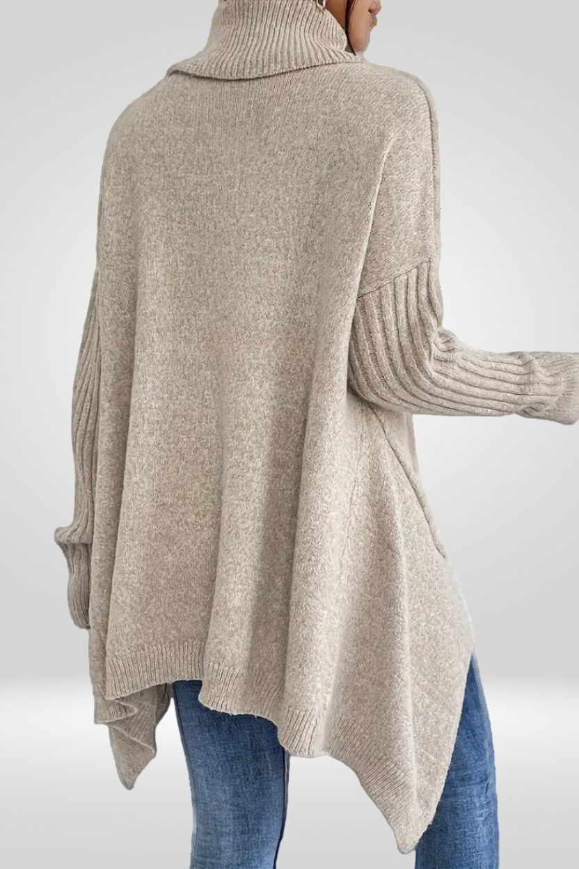 LIV | ELEGANTER LANGER ROLLKRAGENPULLOVER