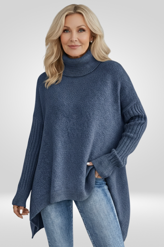 LIV | ELEGANTER LANGER ROLLKRAGENPULLOVER