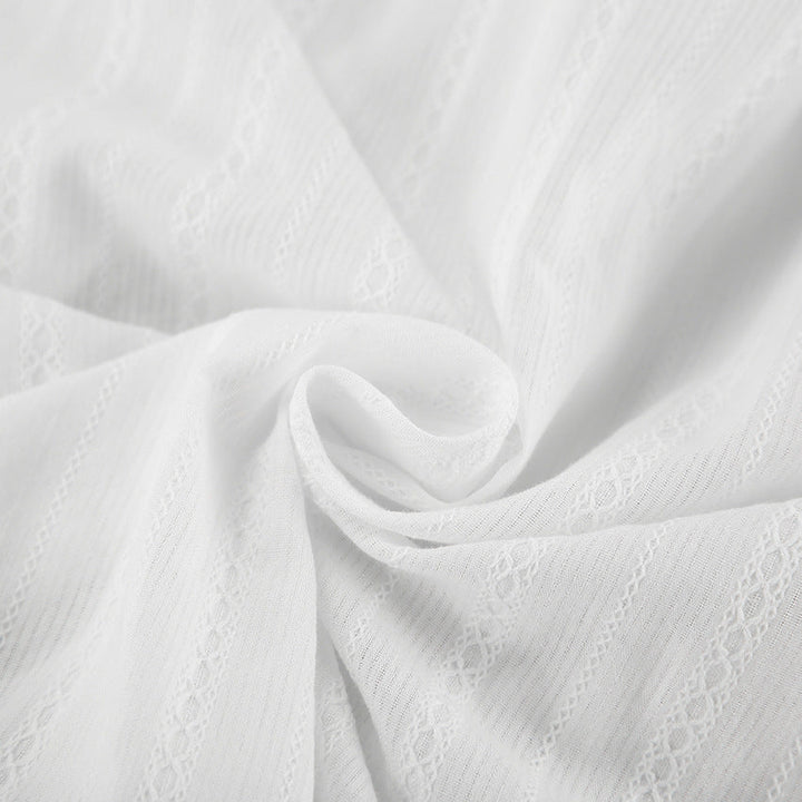 Emma | Gestreifte Bluse mit Knopfleiste und Bindemanschetten