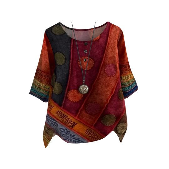 Nura | Weiches Oberteil mit kunstvollem Aufdruck