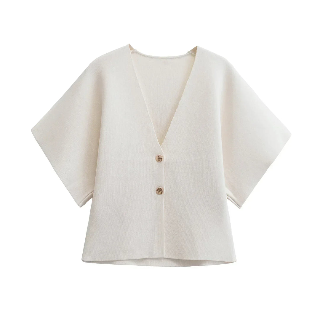 Jade | Minimalistische, elegante Bluse mit Knopfleiste